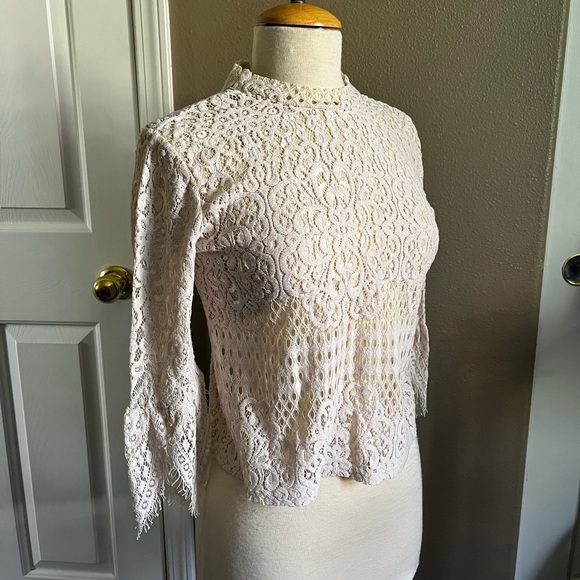 Zara lace l/s blouse - Picture 2 of 7